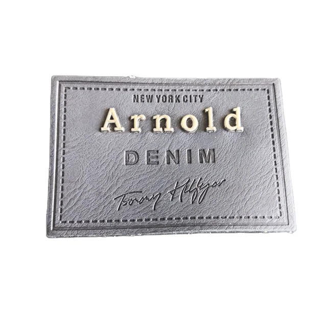 Custom Leather Patch Logo, Denim Leather Label, Embossed Leather Patch,  High Quality Leather Patch 