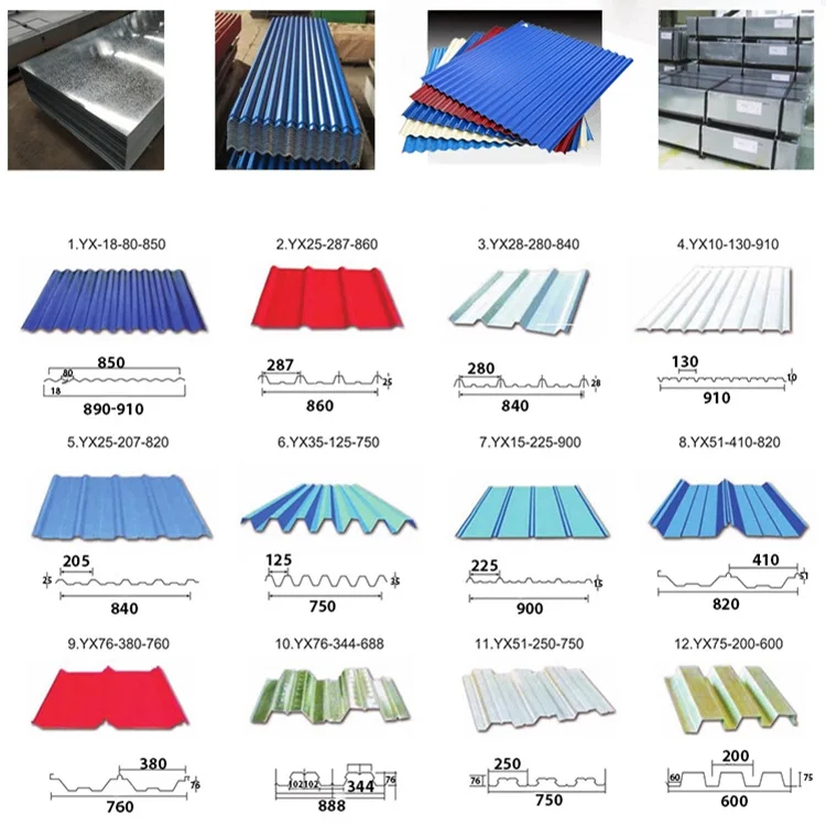 Ral Color Galvanized Steel Roof Sheets 4x8ft Building Material Width 26 36inches Ppgi Made Color 2593