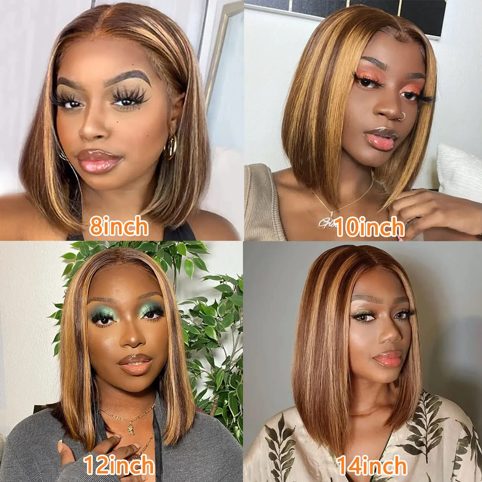 Brasilianische Echthaar Lace Front Bob Perücke 180 Prozent Dichte_voghion.com