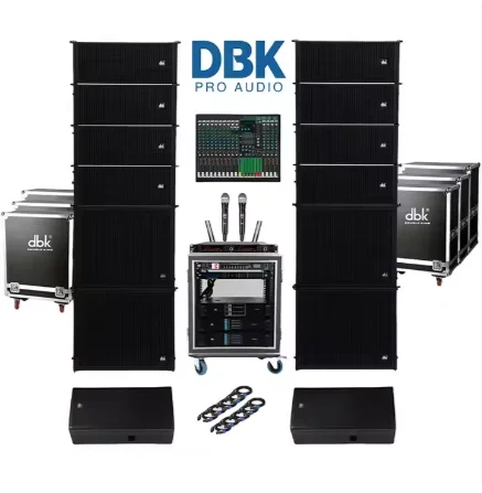 DBK Pro Audio Active 18 Inch Subwoofers Speaker Set System  Line Array Speakers System Stage Performance Speakers