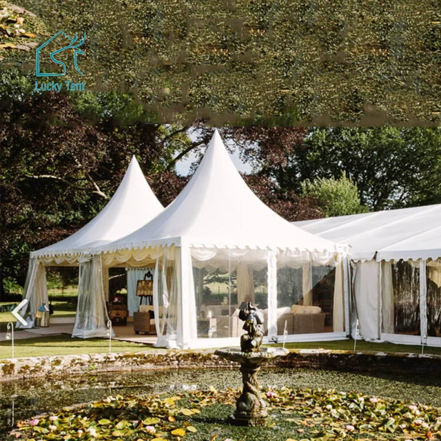 5X5 Wedding Party Event Waterproof Tents Garden Marquee Pagoda Gazebo White Aluminum Frame Canopy Tent