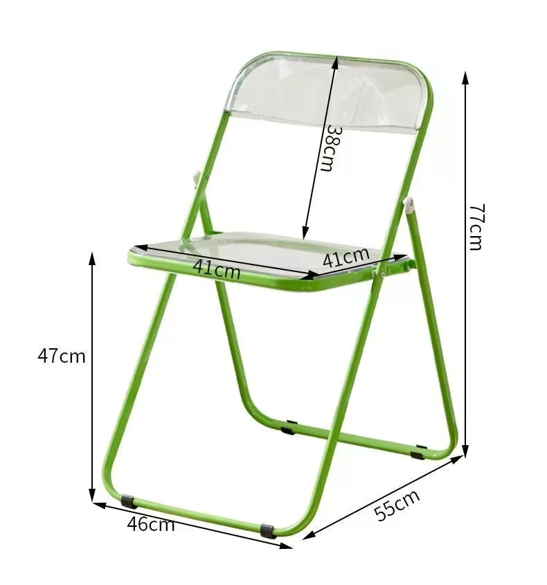 Popular Style Modern Living Home Meeting Bedroom Hotel Folding chair Antique Acrylic Folding Furnishings Chair