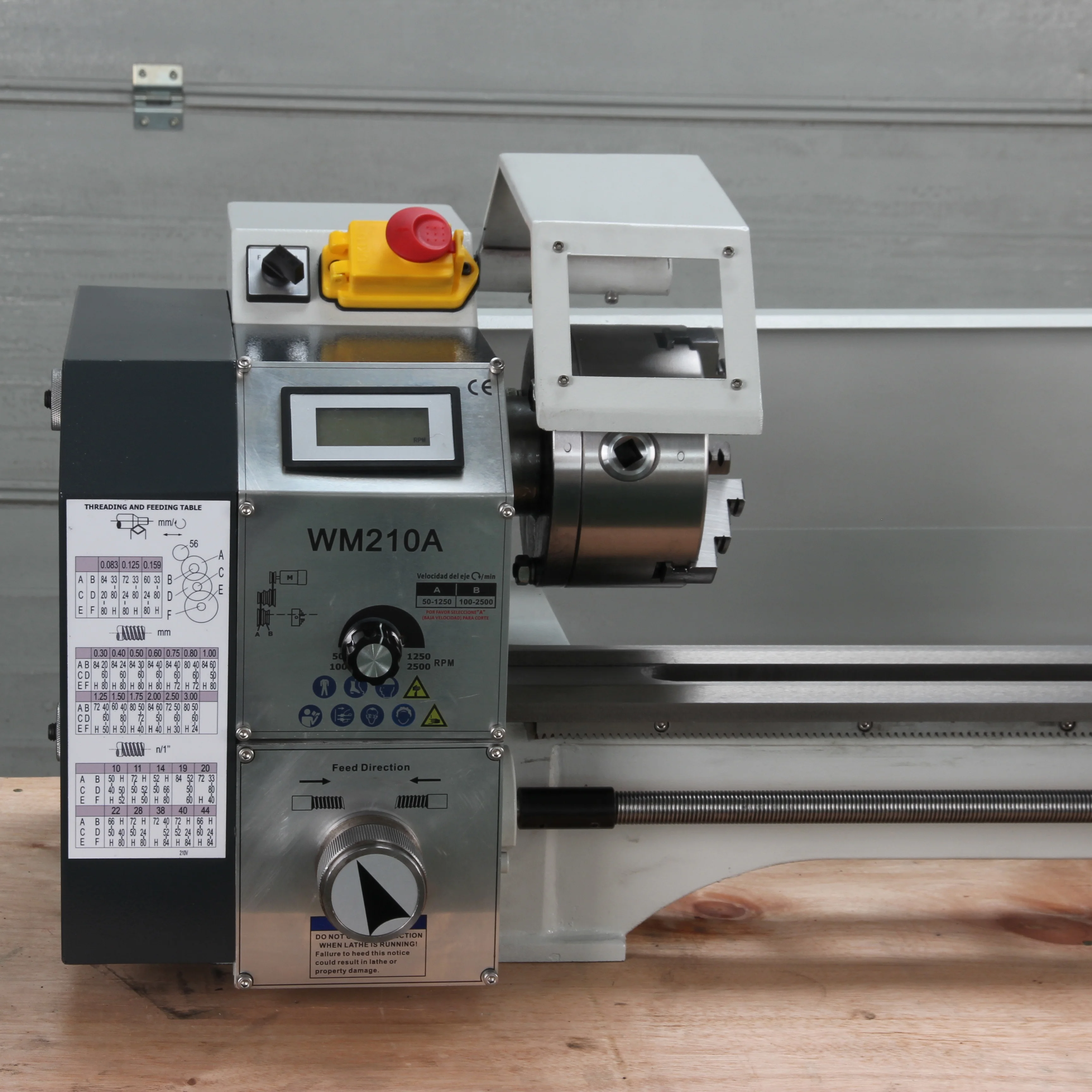 WM210V Manual Mini Metal Lathe with Feed Box