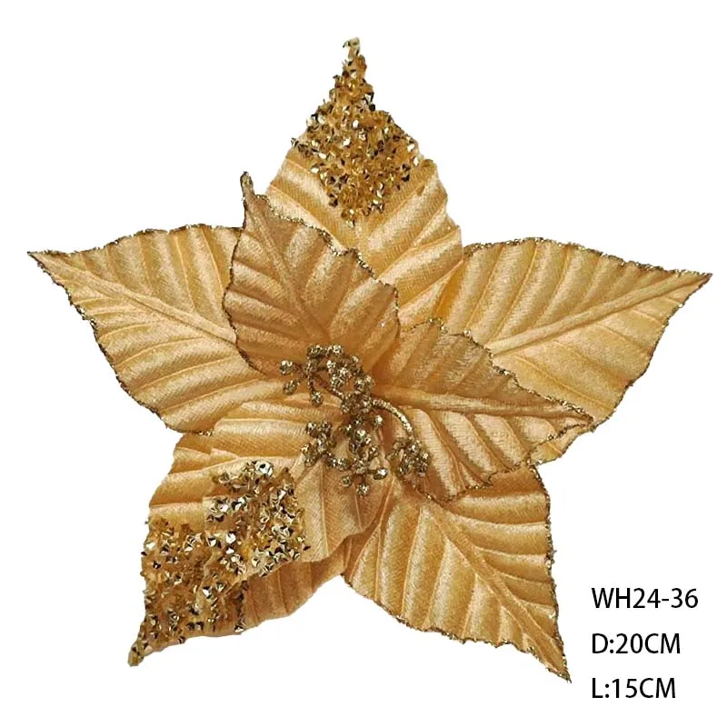 Customized 20cm Artificial Christmas Flower Luxury Christmas Tree