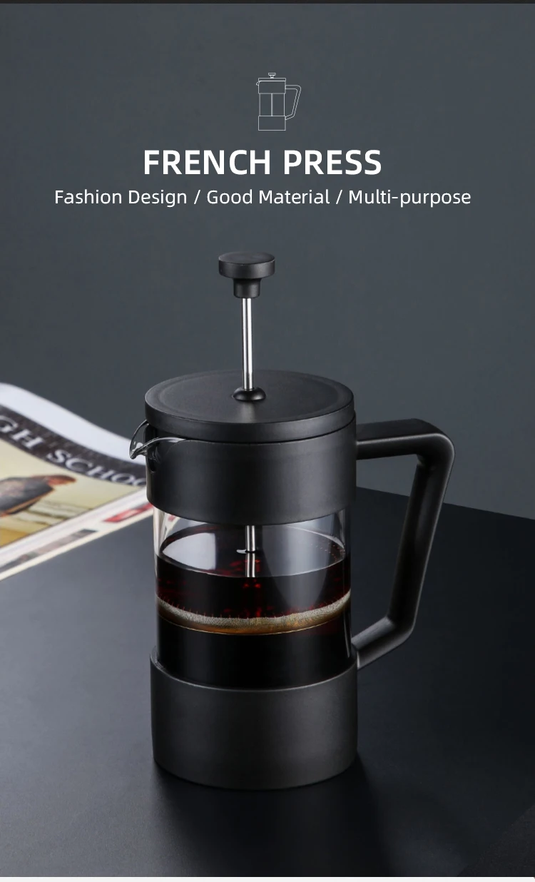 Amazon Hot Black Portable French Press,Wholesale Black French Press
