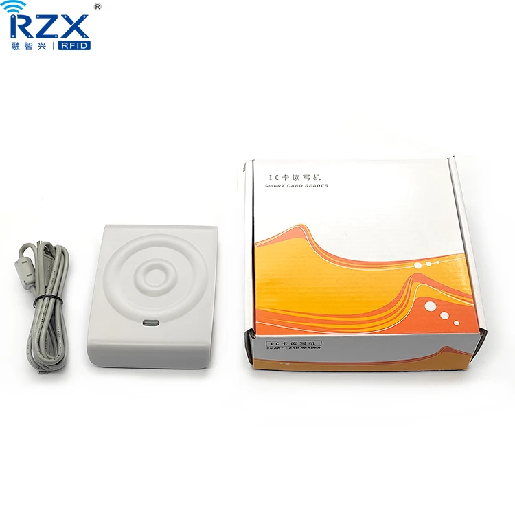 Lettore RFID 13.56Mhz con Porta Seriale RS232 e USB, Lettore di Carte IC per Controllo Accessi, Lettore di Smart Card 10H