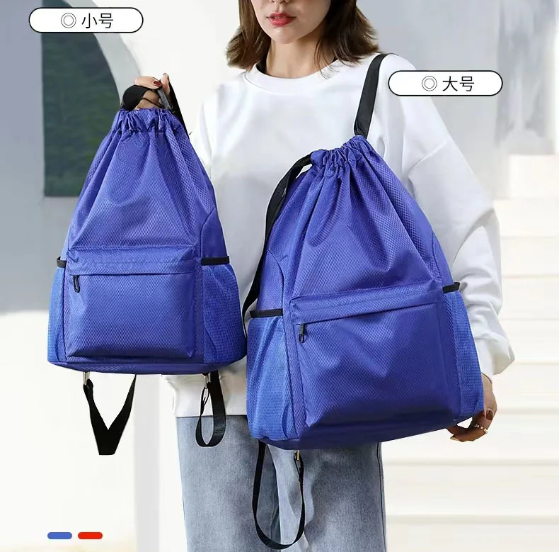 Wasserdichter Rucksack Mit Kordelzug & Schuhtasche – Für Sport, Fitness, Strand, Große Kapazität