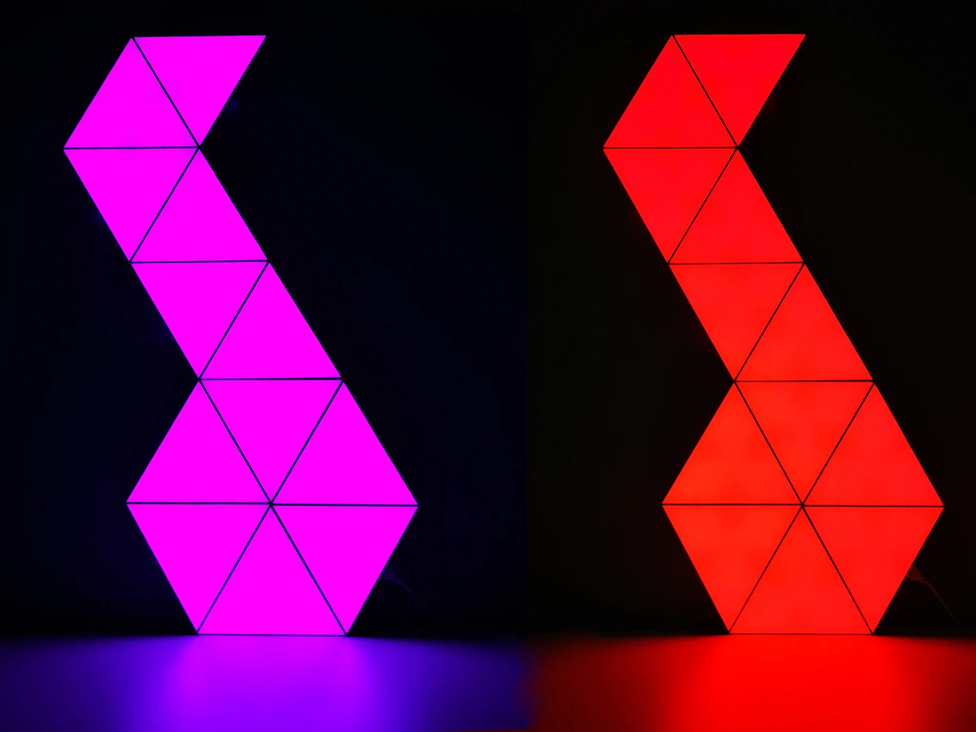 Gaming Room Light Touch Sensor Color Triangle Panel Light Sticky Wall Mounted RGB Wall Lamps Lighting and Circuitry Design