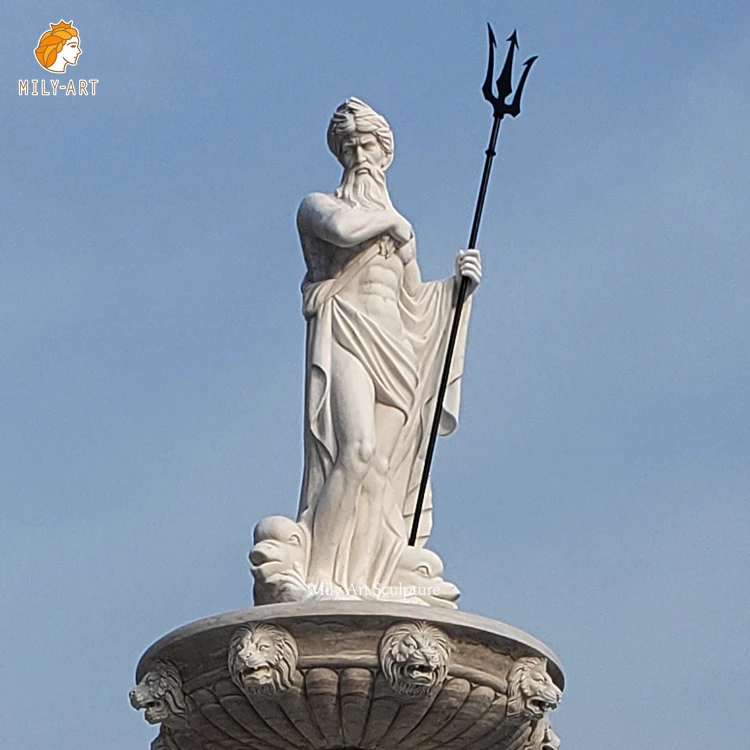 ネプチューン（ポセイドン）の像 高さ:60 cm ネプチューン（ポセイドン