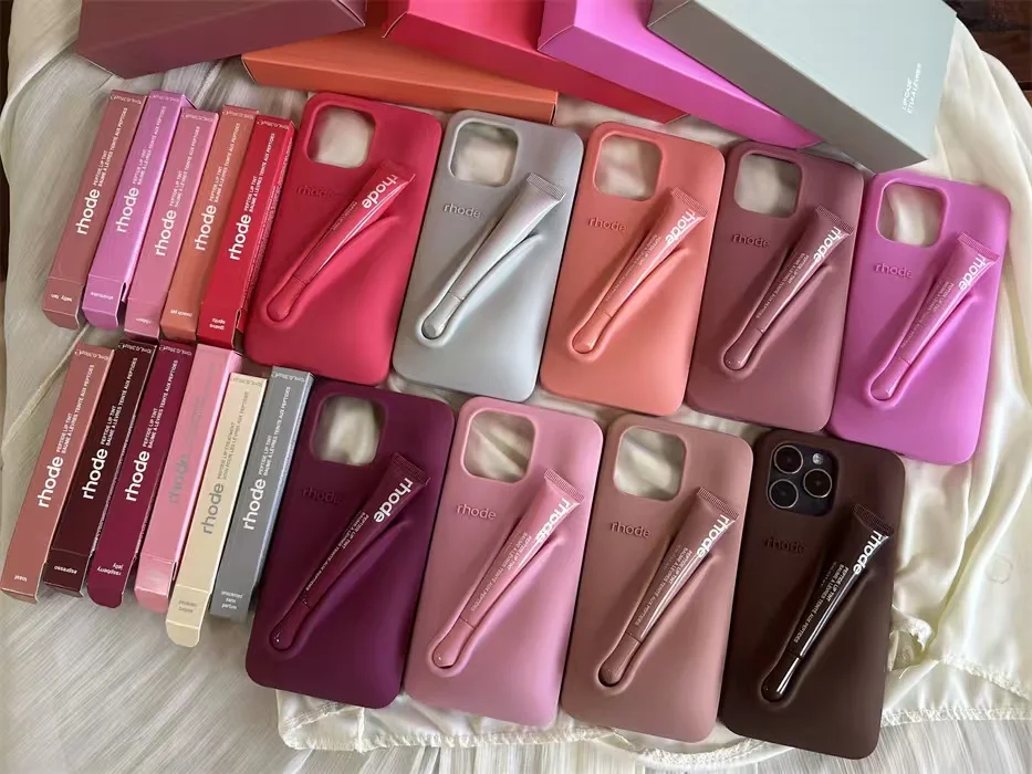 Luxury Waterproof Phone Case & Lip Gloss Set for iPhone - OEM