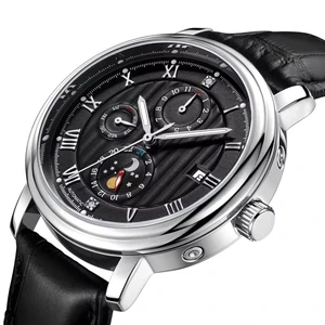 OEM ODM High Quality Watches for Men Luxury Man Watch Leather Belt Mechanical Wristwatch Made in China