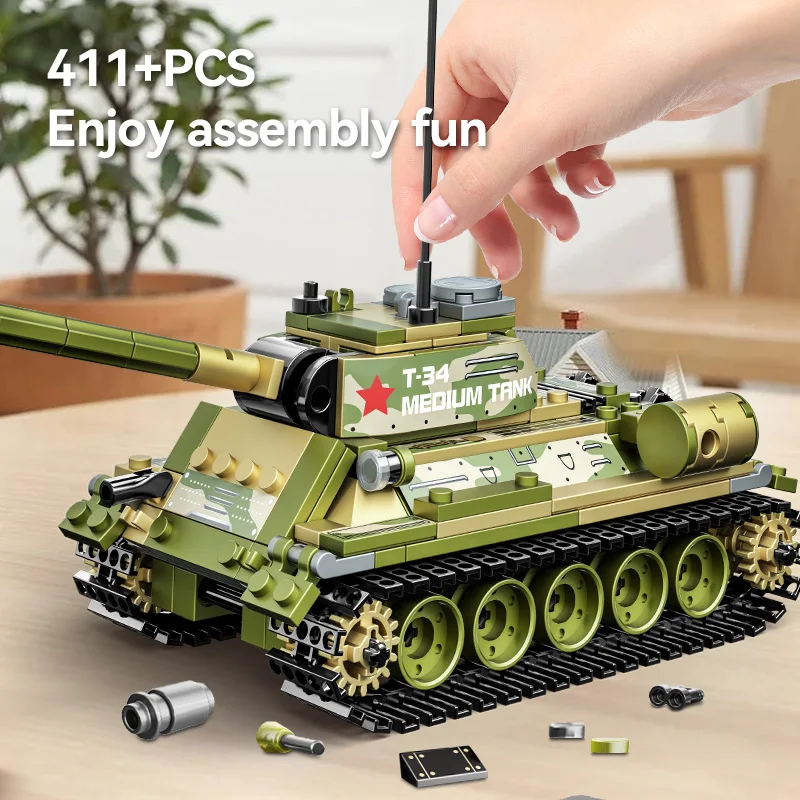 KAIYI New arrivals ww2 Russia military series model tank building blocks toys