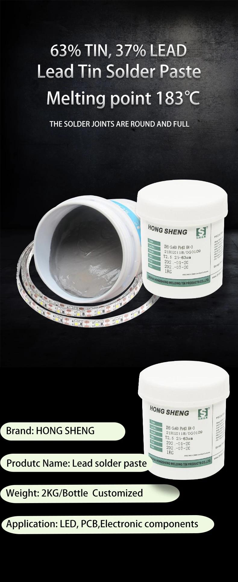 Strong Adhesive Leadfree Soldering Paste Solder Flux Paste Cream 50g ...