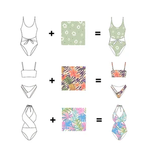 OEKO-TEX New Trends Swimsuit New Design Print Bikini Swimwear Bikini Set