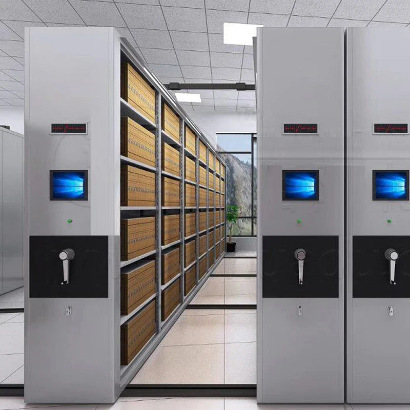 Compact Archive Cabinet Metal Shelves Dense Frame Heavy Office Furniture File Storage Mobile Cabinet Mobile Archive Cabinet
