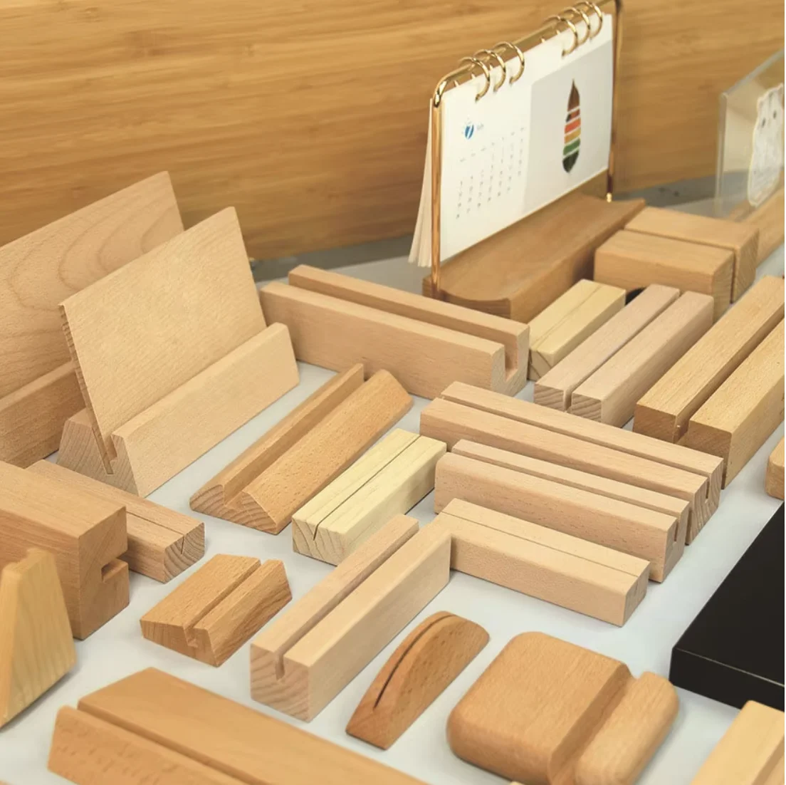 Wooden Card Base Desk Business Card Display Stand Wooden Card Holder Wood Product