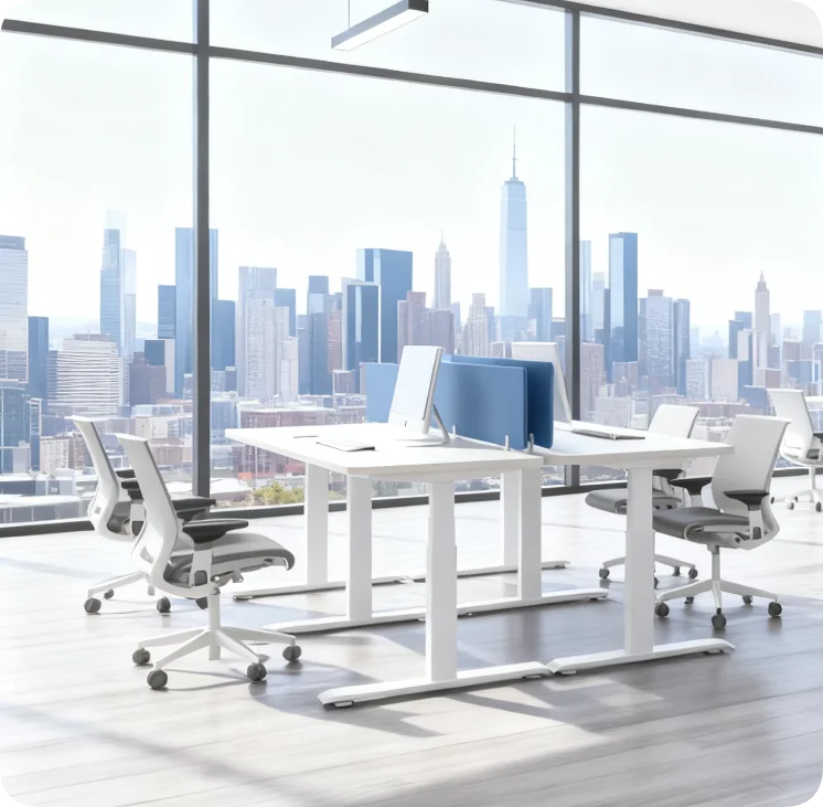 Hot Selling  Electric Standing Desk Frame Dual Motor Auto-Adjusts for Sit-Stand Workflow for Home Office