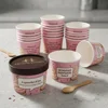 custom ice cream cup with paper lid