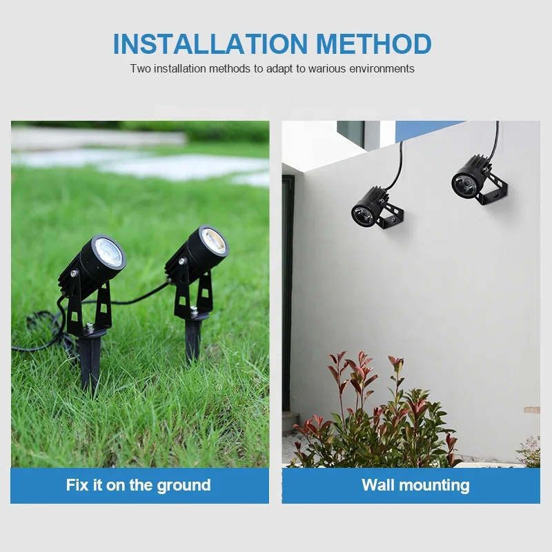 Поставщик Чжуншань алюминиевый водонепроницаемый Светодиодный прожектор IP65 с 6 головками для садовых деревьев наружных