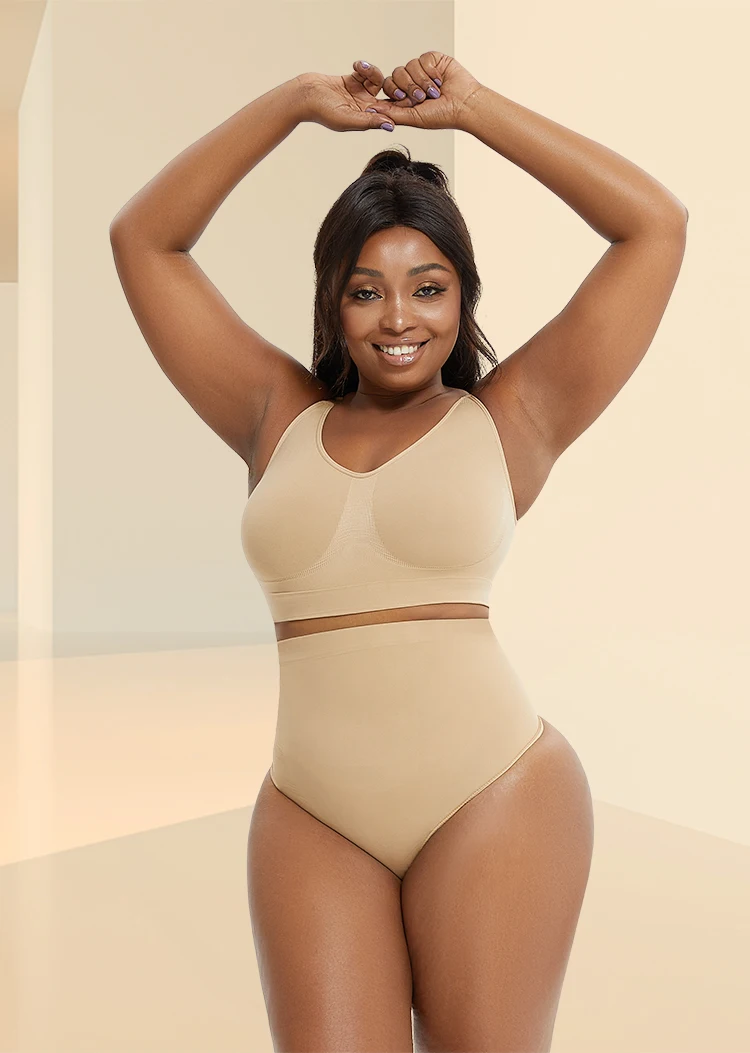 High Waisted Seamless Underwear Shapewear For Women Tummy Control Shorts Slimming For Weight