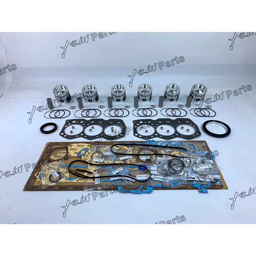 Overhaul Rebuild Kit With Piston Rings Head Gasket Set Fit for Caterpillar C6.4 Diesel Engine Spare Parts