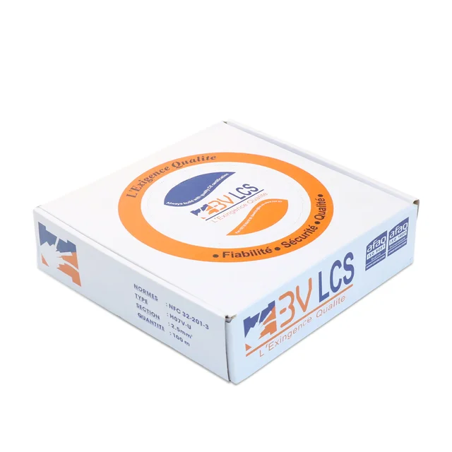 BV LCS Installation Cable Single Pvc Wire Solid Copper Rigid 100m Original Packaging Blue Red Black Yellow