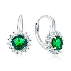 Elegant Jewelry 925 Sterling Silver Rhodium Plating Halo Afro Earrings for Girls