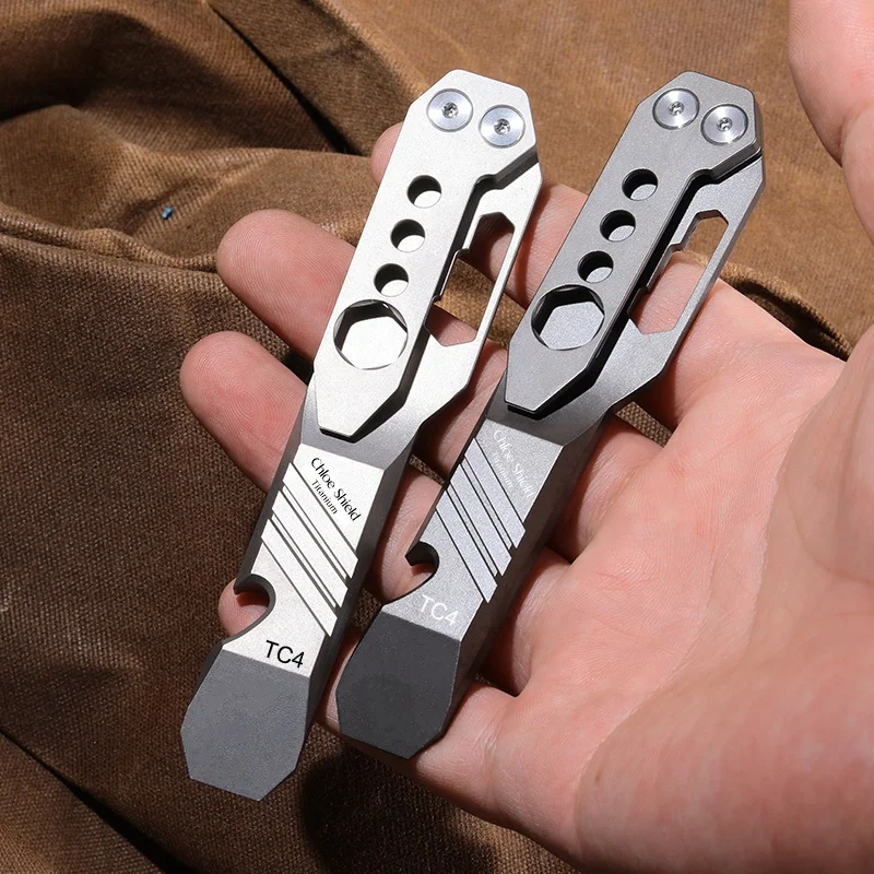 Titanium Crowbar EDC Multi-tool - Mini Pry Bar, Bottle Opener