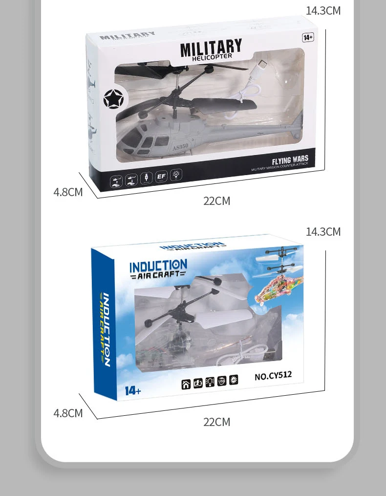 Longxi Remote Control Black Hawk Helicopter Bo105 Mini Hand Sensor Rc