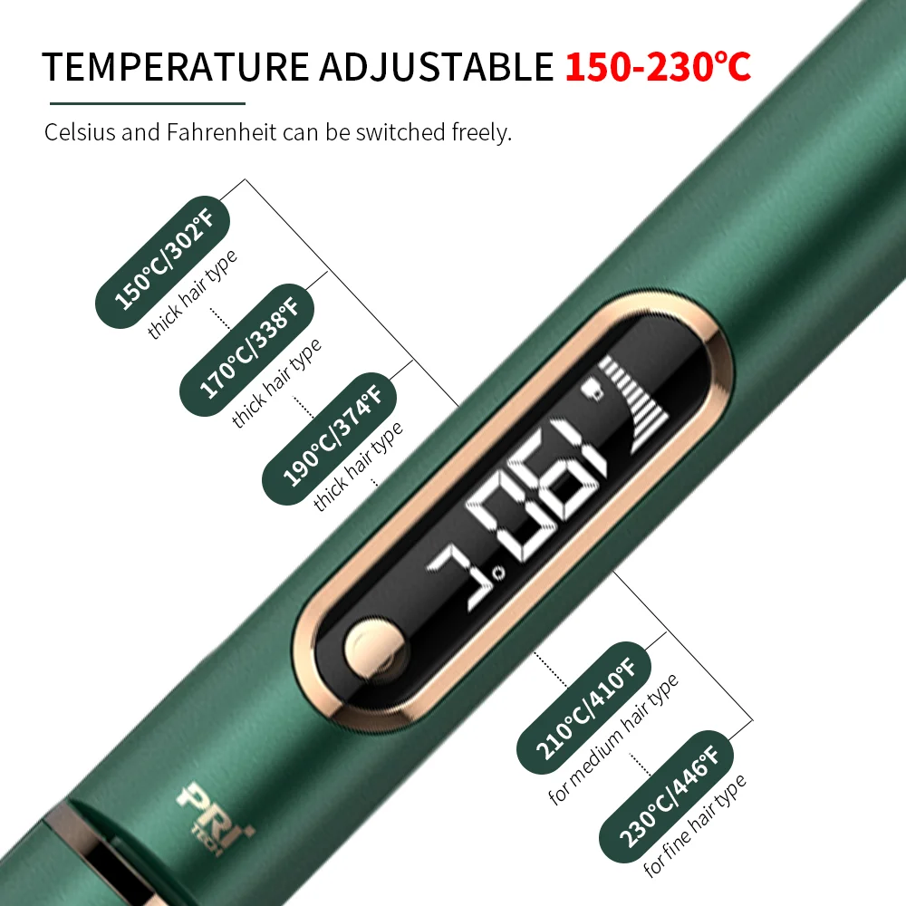 Электрический Выпрямитель для волос PRITECH с алюминиевым покрытием плоский утюжок контролем