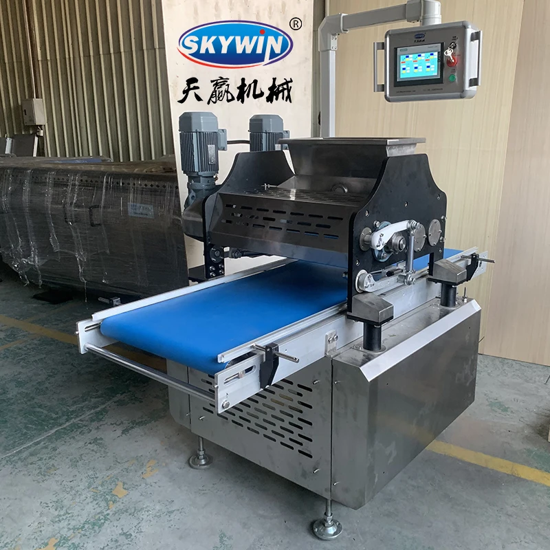Semi Automatic Nylon rubber Conveyor Cookies Dough Machine Snack Food Factory
