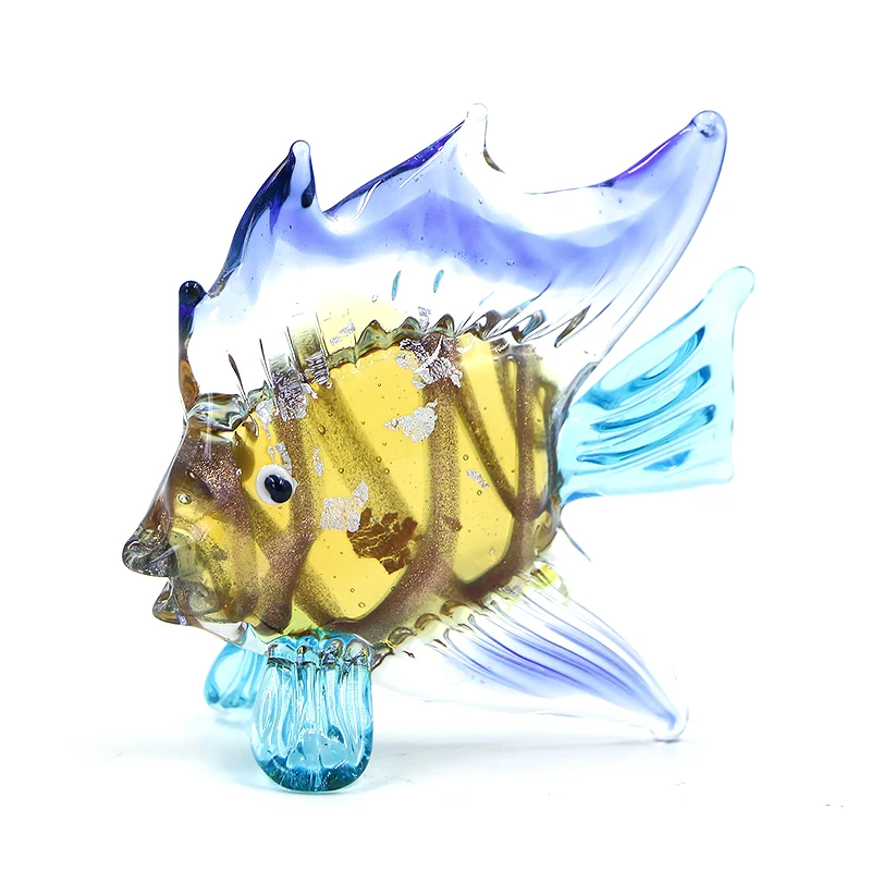 Hand Blow Large Beautiful  Murano Glass Fish Ornament Tropical Aquarium Decoration