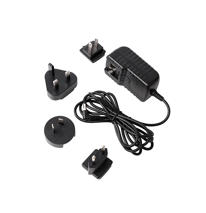 9V 2A Interchangeable Plug Adapter 9 Volt 2 Amp US EU UK AU Wall Plug Charger Adaptor Power Supply for LED CCTV Monitor
