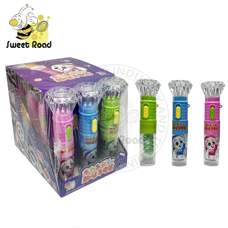 Flash Stick Small Fun Flashlight Candy Toy with Press Candy