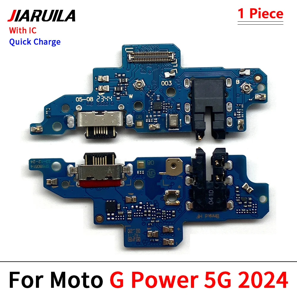 USB Charging Port Board for Moto G05 G15 Power E32S One 5G Ace G Play Power  5G 2024 Mobile Phone Flex Cables Placa De Carga