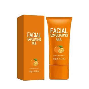 Orange Vitamin C Facial Exfoliator Gel Whitening & Brightening Pore-Cleansing Moisturizer for Face Body Gentle Dead Skin Removal