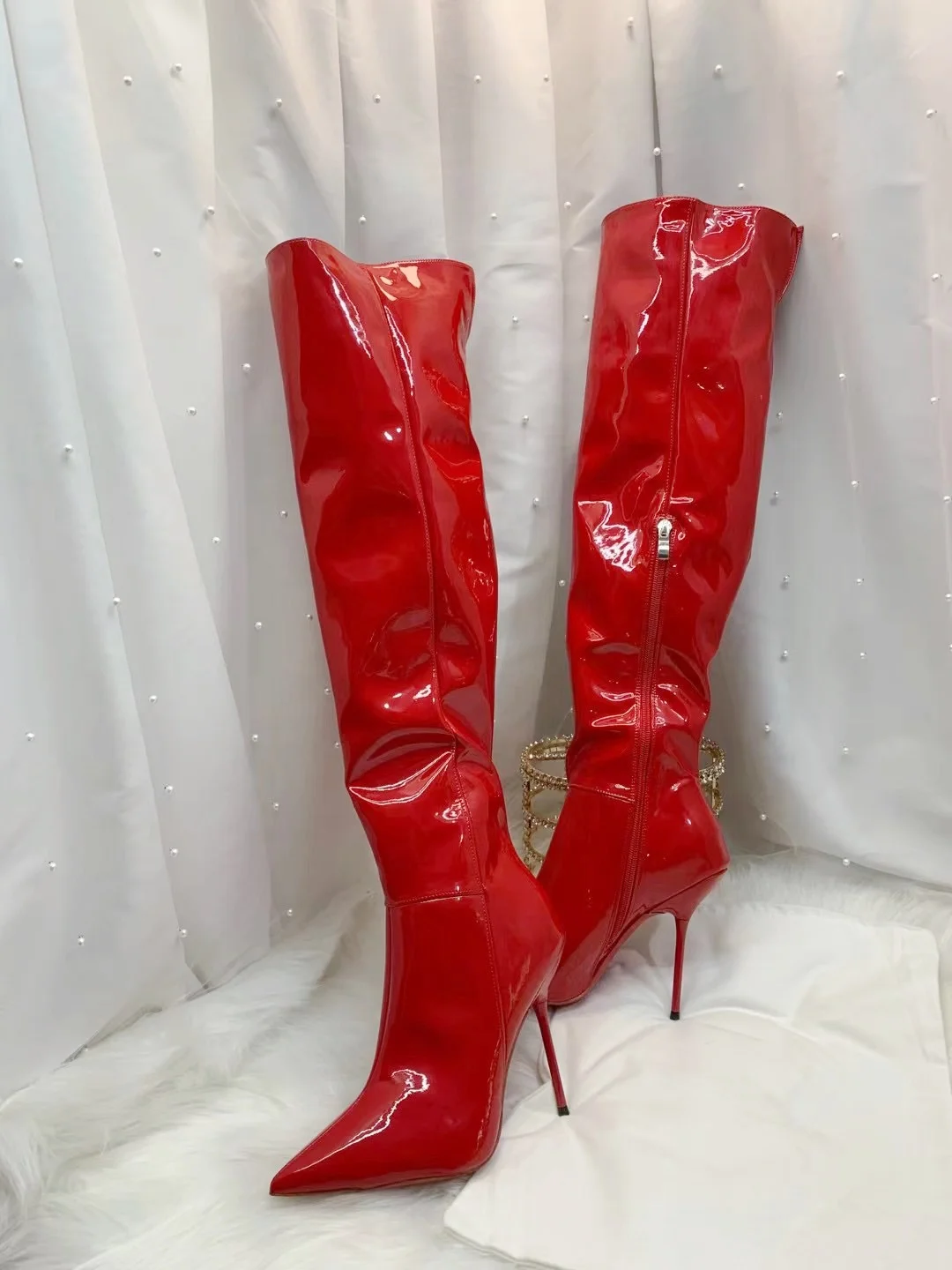 Custom-made New Style Over-the-knee High Heeled Boots Shoes Stiletto ...