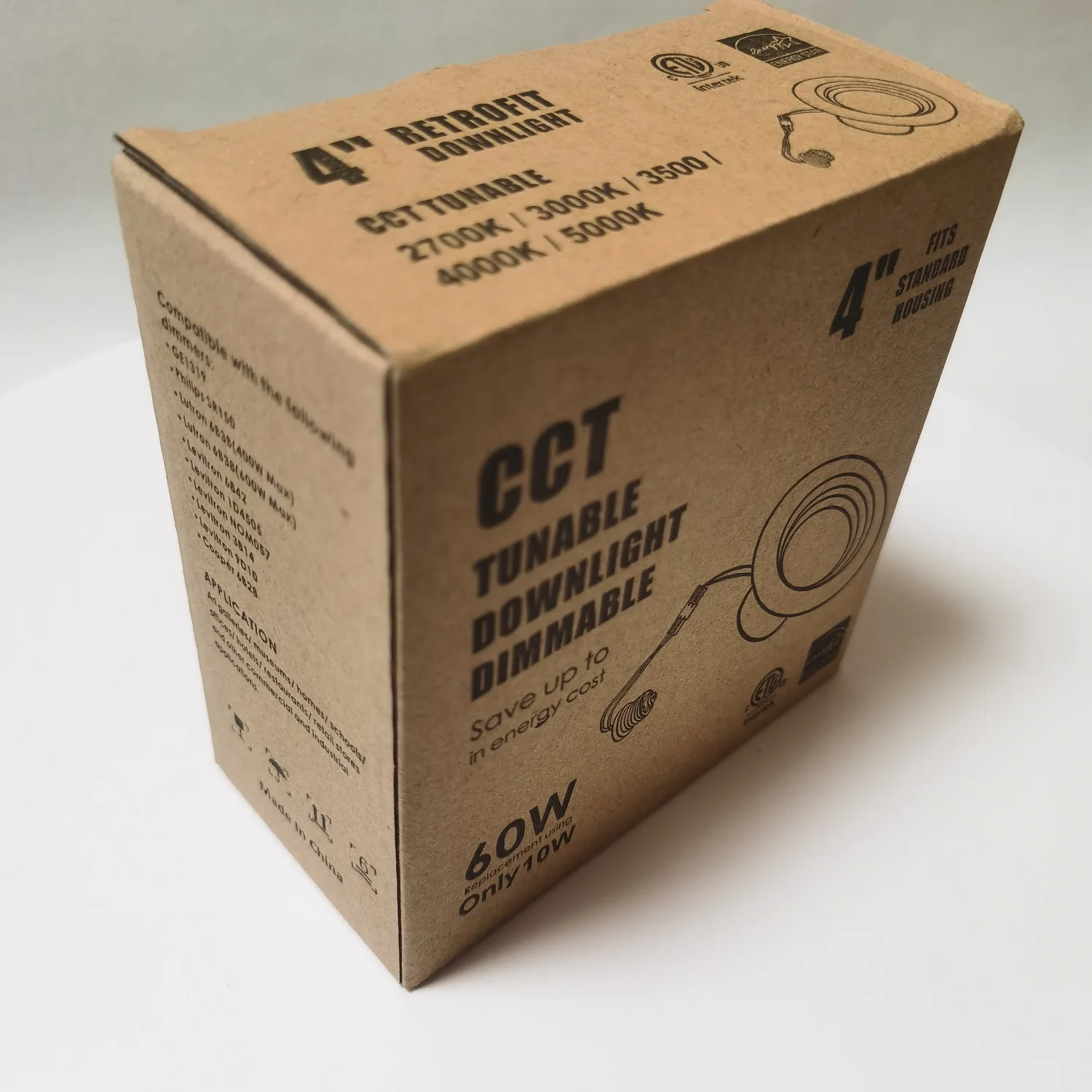 Светодиодный потолочный светильник встраиваемый 4 дюйма 6 дюймов 5 цветов с возможностью настройки и