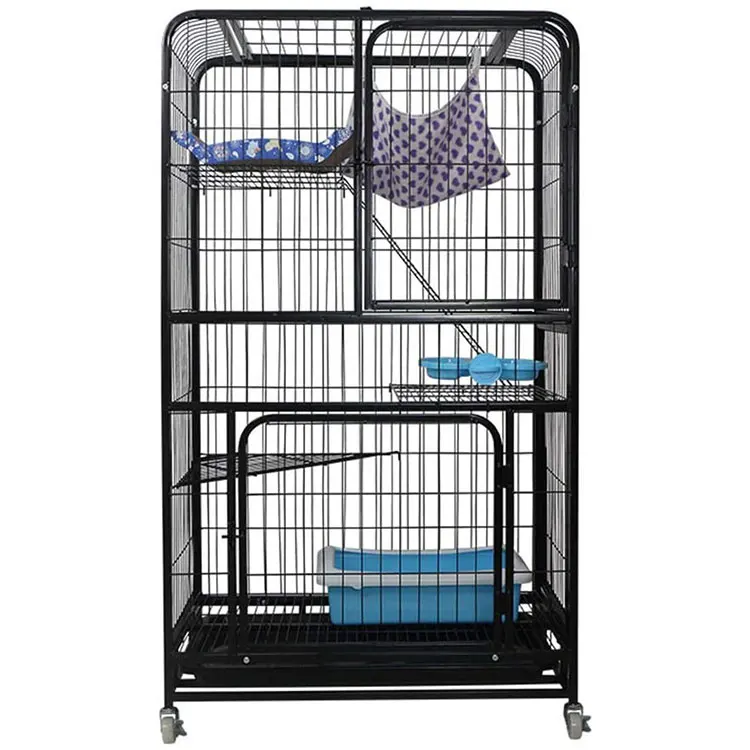 Pet Crate 3 Tier Cat Cage Playpen Metal Wire Cat Home Cages With Drawer Buy Cat Cage Cat Playpen Cat Condo Product On Alibaba Com