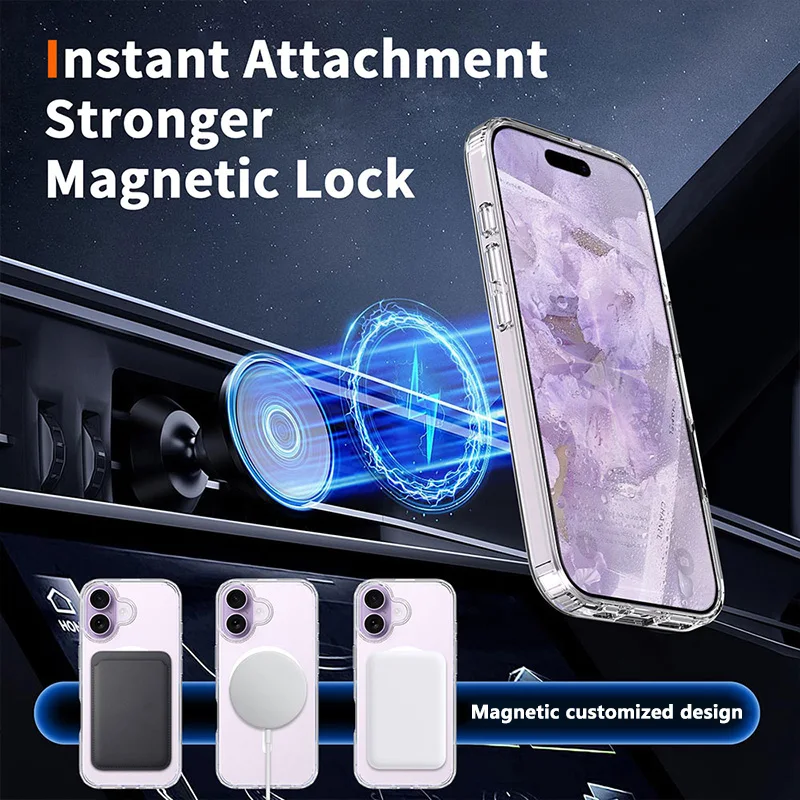 product transparent anti yellow phone case for iphone 17 16 15 14 13 shockproof dustproof 15mm pctpu clear mobile cell phone cover-7