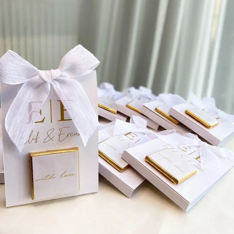 Wedding Custom Cardboard Box for Chocolate Sweet Empty Foldable Chocolate Packaging Boxes