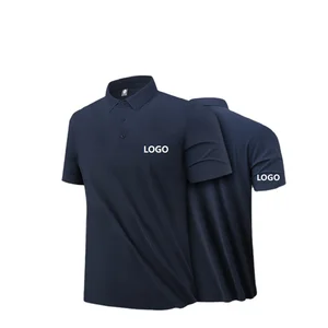High Quality Men's Casual Short-Sleeved Polo Shirts Summer New Breathable Top Button Quick-Drying Custom Logo Printed Fabric