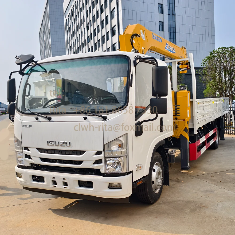 Novo Guindaste Montado em Caminhão Diesel 6,3T à Venda, Transmissão Manual, Guindaste Telescópico