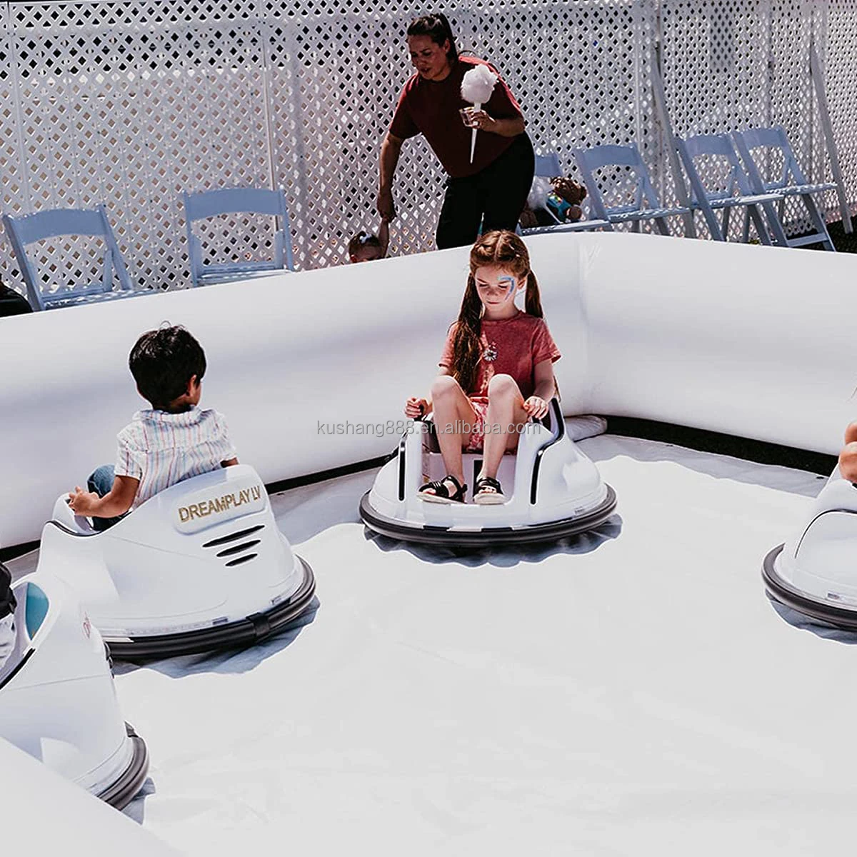 Inflatable Bumper Car Track Without Bottom 13'l X 13'w X 1.6'h,Go Kart