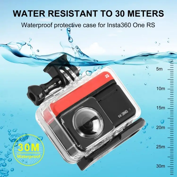 HSU Dual Lens Waterproof Protective Cover Panoramic Version Dive Case 60m Diving Case For Insta360one Rs Product