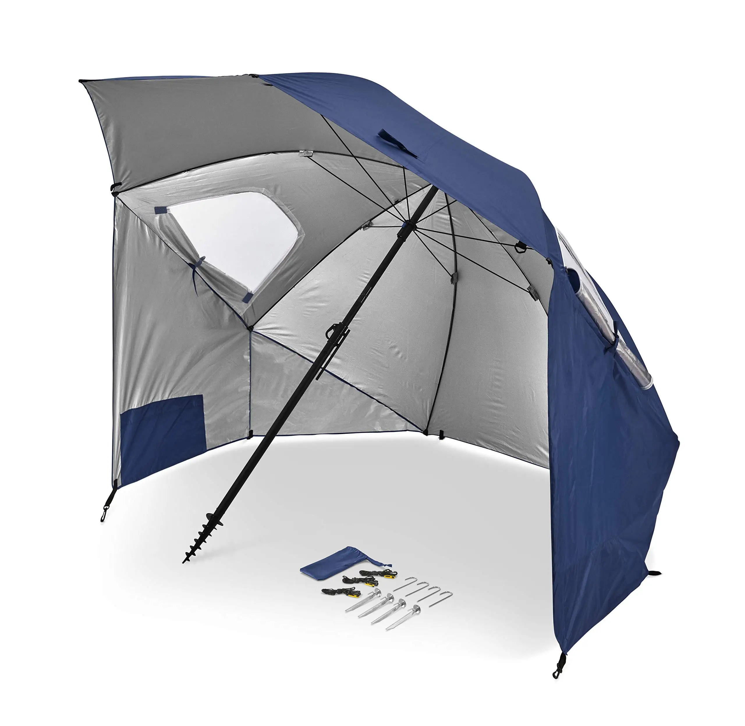 Portable Uv Protection Beach Tent Umbrella Customizable Logo Beach Umbrella Outdoor
