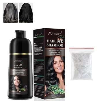 Customized Hot Sale Hair Coloring Shampoo OEM ODM  Products Black Hair Dye Cream 100% Cover White Hair