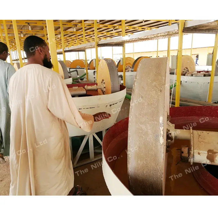 Large Capacity Wet Pan Mill Gold Grinding Machine Edge Runner Mill