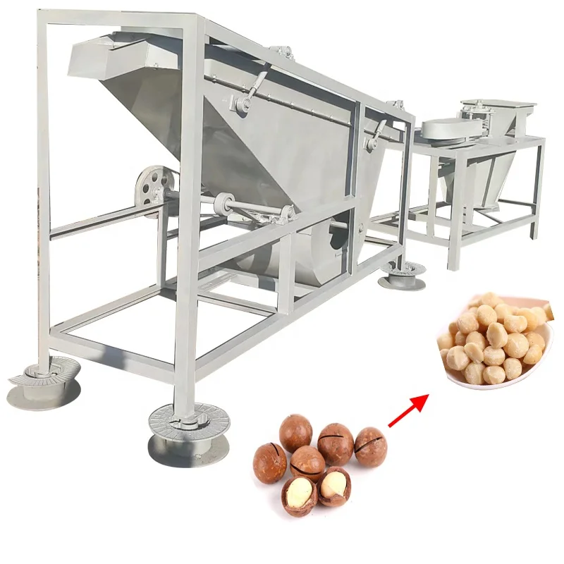 Apricot Kernel Cracking Machine Almond Cracker Walnut Huller Hazelnut Dehusker Shelling Machine