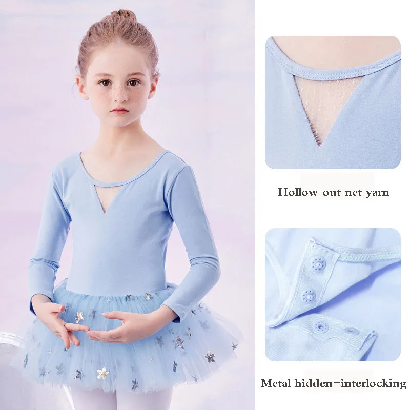 IDOPIP Girls Glitter Star Tutu Skirted Leotard Norway